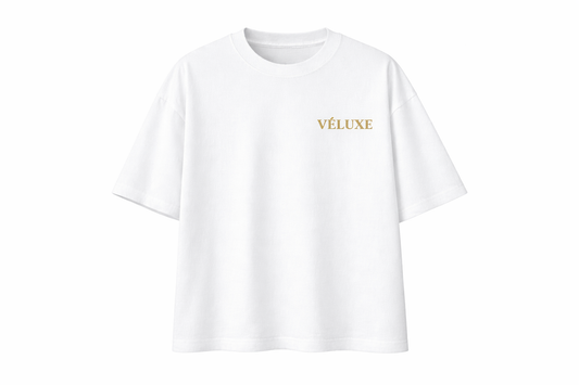 VÉLUXE Signature Oversized T-Shirt [White] – Not For Everyone