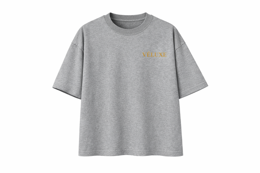 VÉLUXE Signature Oversized T-Shirt [Grey] – Not For Everyone
