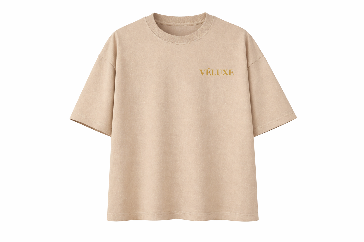 VÉLUXE Signature Oversized T-Shirt [Beige] – Not For Everyone