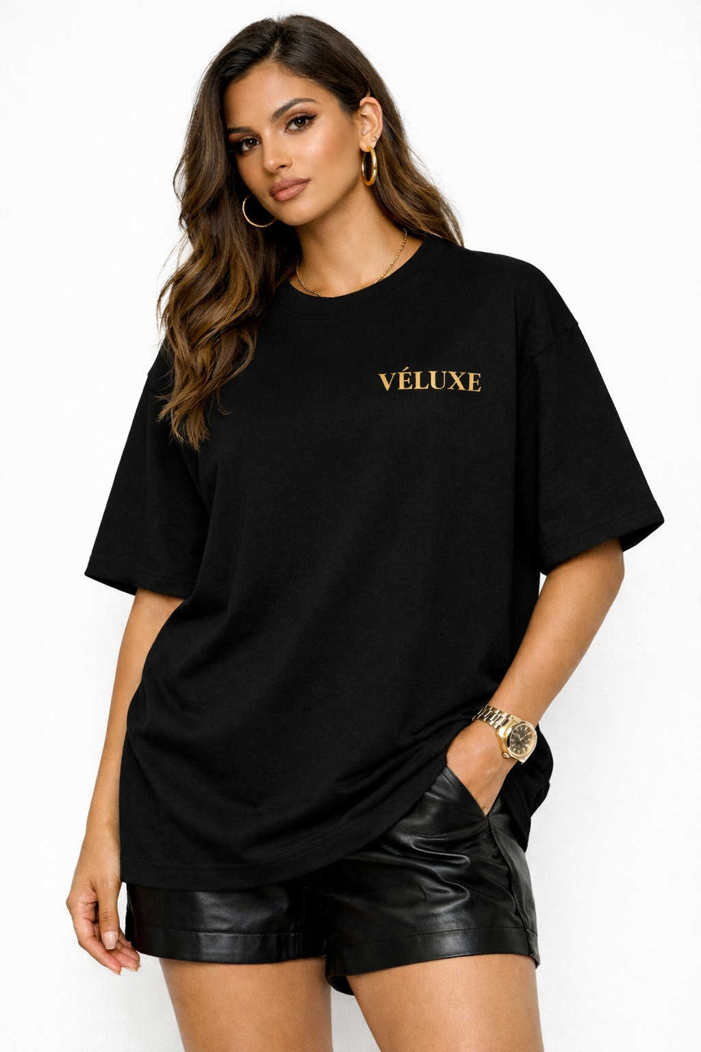 VÉLUXE Signature Oversized T-Shirt [Black] – Not For Everyone